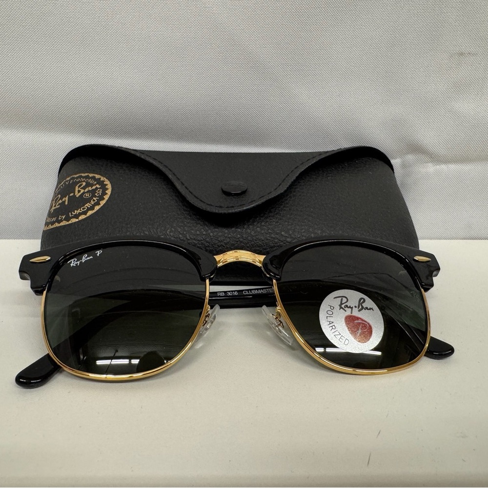 Ray-Ban CLUBMASTER Black and Gold Sunglasses